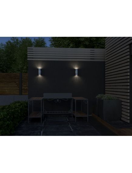 LIGHTING Светильник уличный 5221 настенный под лампу 2хGU10 IP65 белый IEK, изображение 3