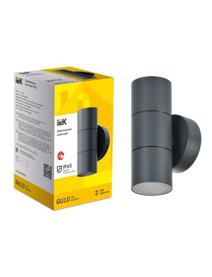 LIGHTING Светильник уличный 5204 потолочный под лампу GX53 IP65 серый IEK, изображение 4