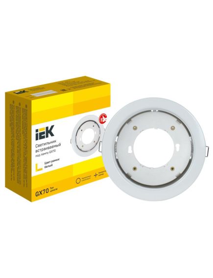 LIGHTING Светильник 4115 встраиваемый под лампу GX70 белый IEK, изображение 2