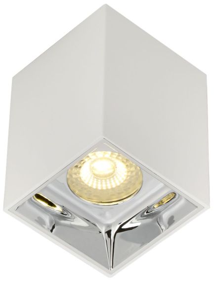 LIGHTING Светильник 4112 накладной потолочный под лампу GU10 белый/хром пластик IEK, изображение 5