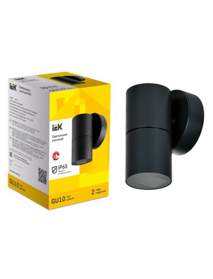 LIGHTING Светильник уличный 5112 настенный под лампу GU10 IP65 черный IEK, изображение 2