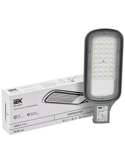 Светильник светодиодный консольный ДКУ 1012-50Ш 5000К IP65 серый IEK, изображение 3