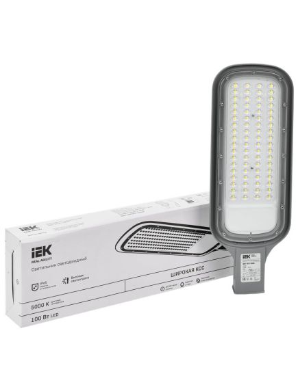 Светильник светодиодный консольный ДКУ 1012-100Ш 5000К IP65 серый IEK, изображение 3
