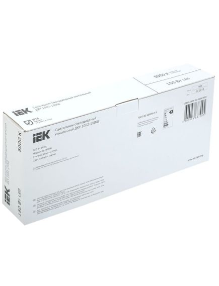 Светильник светодиодный консольный ДКУ 1002-150Ш 5000К IP65 серый IEK, изображение 2