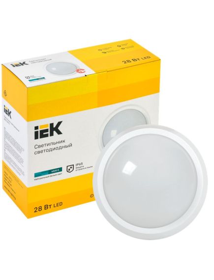 Светильник светодиодный ДПО 5070 28Вт 4000К IP65 круг белый IEK, изображение 3