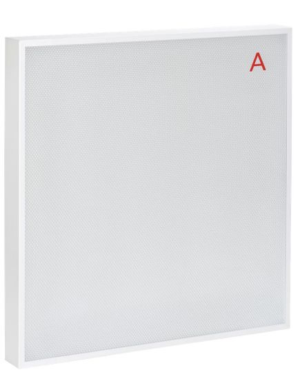 LIGHTING PRO Светильник светодиодный ДВО 2001A 40Вт 5000К IP40 588х588мм Грильято призма БАП 3ч IEK