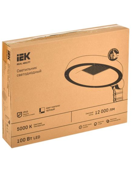 Светильник светодиодный трековый 303 PRO 40Вт 4000K трехфазный 36град белый IEK, изображение 4