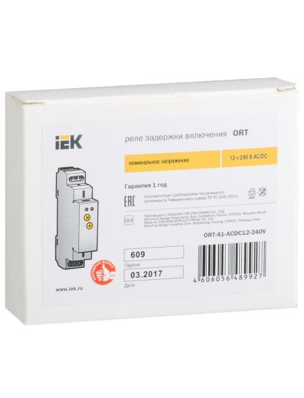 Реле задержки включения ORT 1 контакт 12-240В AC/DC IEK, 2 image