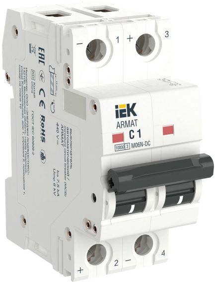 ARMAT Автоматический выключатель M06N-DC 2P C 1А IEK