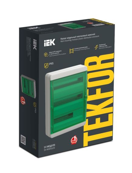 TEKFOR Корпус пластиковый КМПн-54 IP65 зеленая прозрачная дверь IEK, 2 image