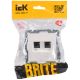 BRITE Розетка двойная RJ11+RJ45 кат.5E РК/Т12-БрЖ жемчуг IEK, изображение 2