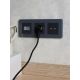 BRITE Розетка 1-местная с заземлением с защитными шторками 16А с USB A+C 18Вт РЮш11-1-БрГ графит IEK, изображение 3