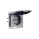 BRITE Розетка 1-местная с заземлением с защитными шторками и крышкой 16А IP20 РСбш10-3-БрС сталь IEK, изображение 9