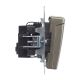 BRITE Розетка 1-местная с заземлением с защитными шторками и крышкой 16А IP20 РСбш10-3-БрШ шампань IEK, изображение 9